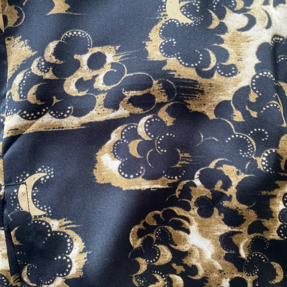 Maximalist Tattoo Illustration Bomber Jacket Reversible to Night Clouds XS New - Picture 12 of 16